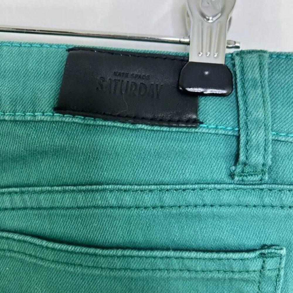 Kate Spade Saturday Jeans 24 x 32 Blue Green Skinny Two Tone Color‎ Block